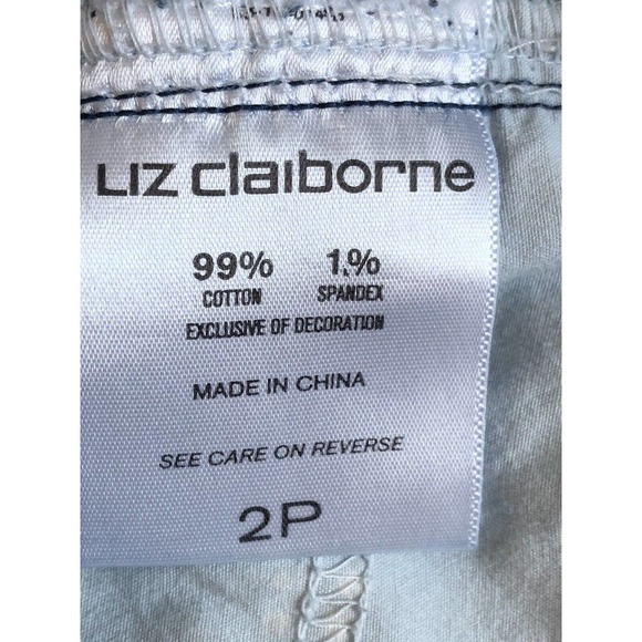 Liz Claiborne Secretly Slender Bootcut Blue Jeans black lace on Pocket Size 2P - Picture 9 of 12